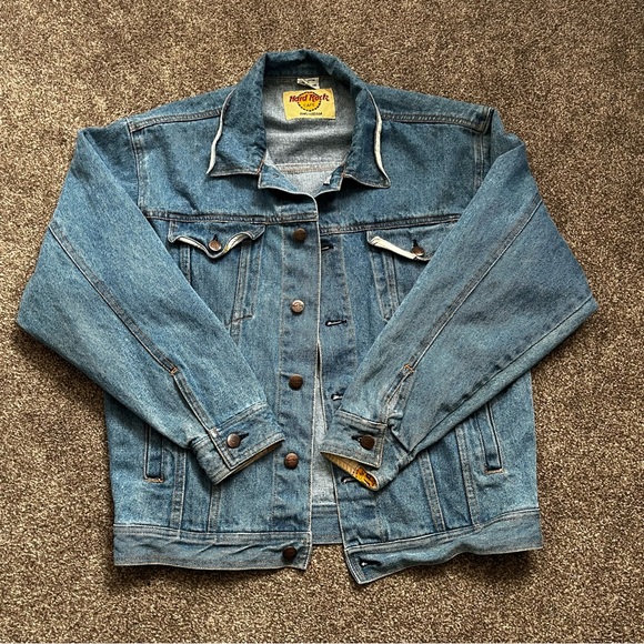 Vintage Hard Rock Cafe Amsterdam Denim Jean Jacket - Picture 2 of 12